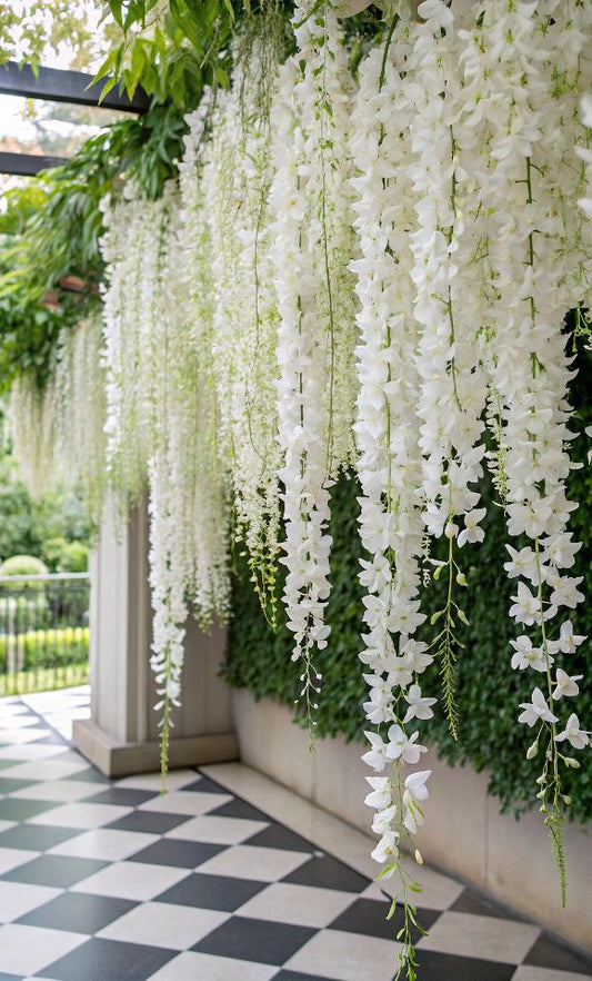 Petrea Volubilis flowers blooming in Ashiyana garden, showcasing vibrant purple blossoms and lush greenery