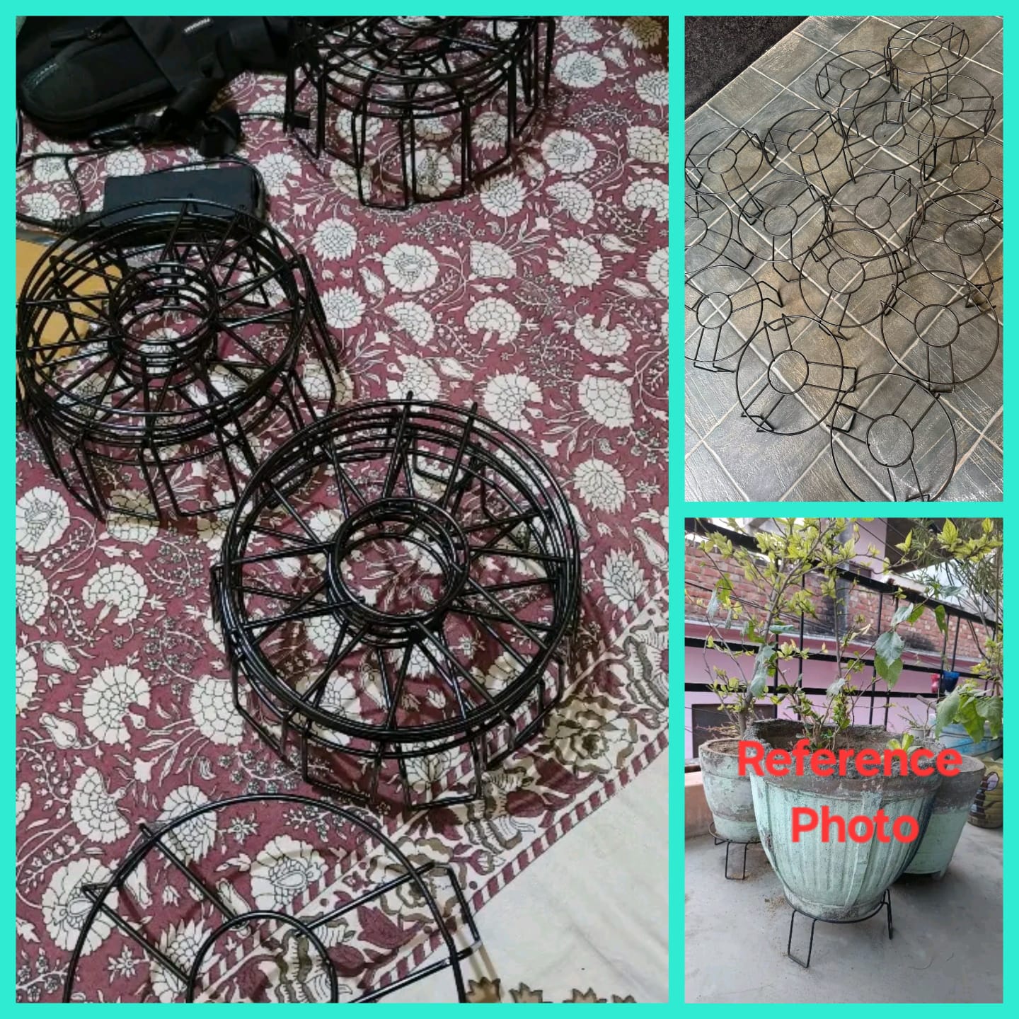 Round Metal pot stand combo pack 12