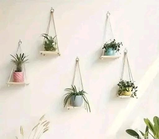 Combo of five wooden shelves..