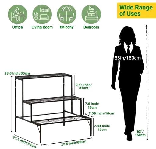 3 Step stand for planters gardening uses